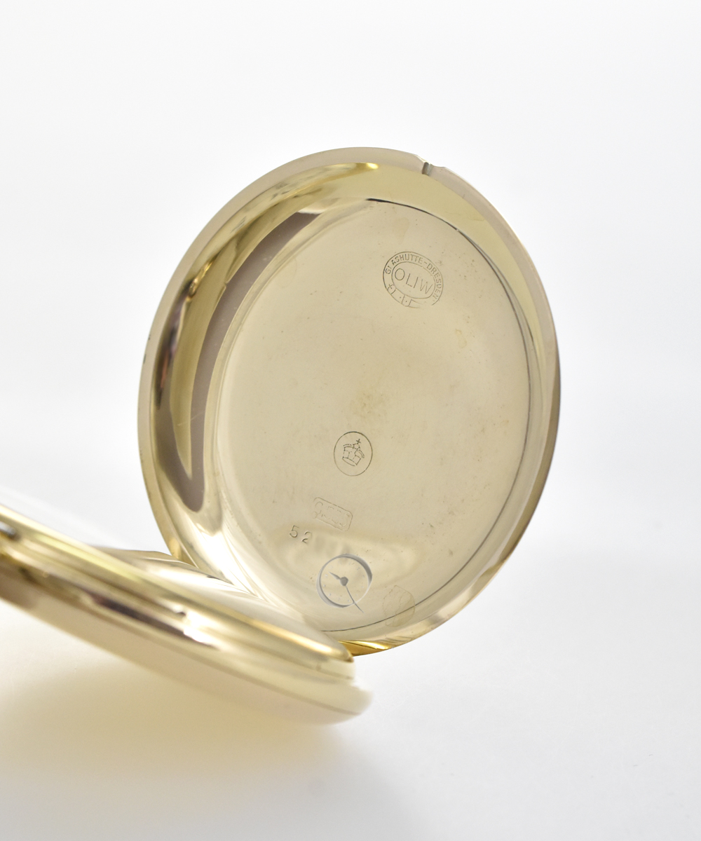 Glashütte - Lange Pocket Watch Savonnette 14k Gold 