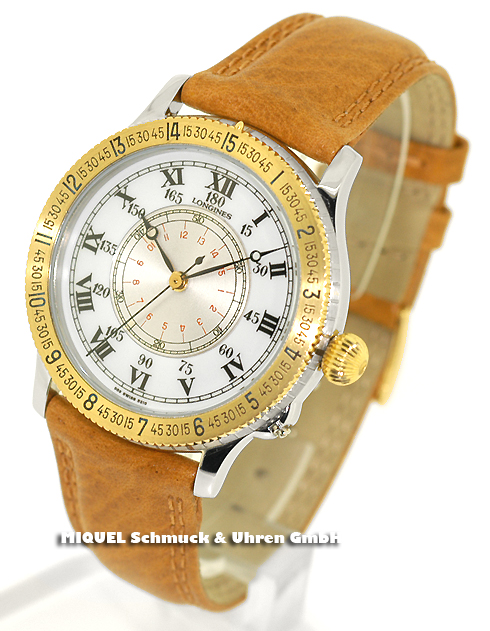 Longines Lindbergh automatic gold bezel