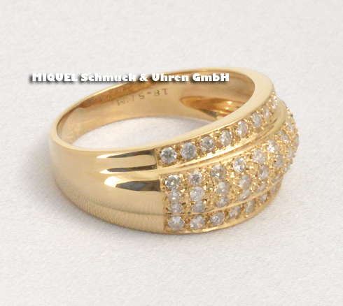 Brillantring in yellow gold 14 ct