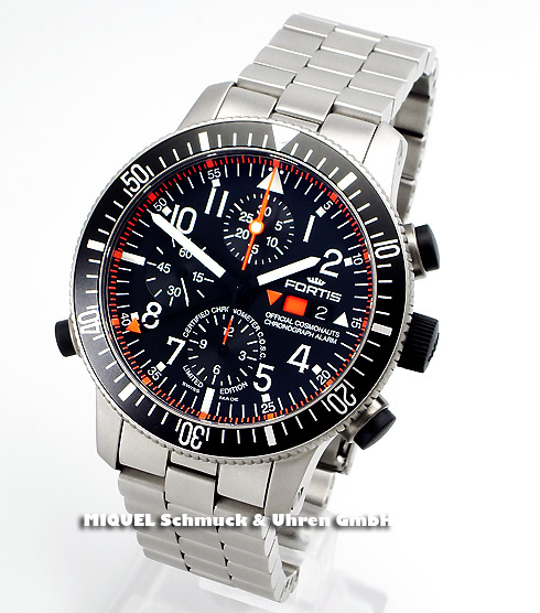 Fortis B-42 Official Cosmonauts Chronometer Chronograph Alarm titanium limited