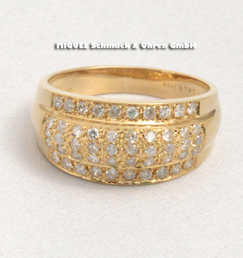 Brillantring in yellow gold 14 ct