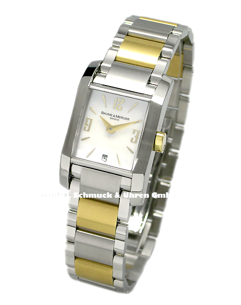 Baume and Mercier diamond females watch in 750er yellow gold and stainless steel