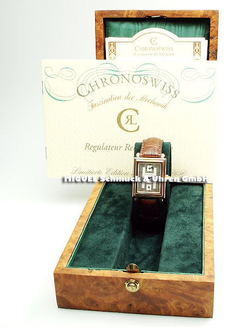 Chronoswiss Régulateur Rectangulaire winding by hand limited (used)