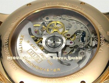 Zenith Chronomaster El Primero Chronometer Vollkalendarium in 18 Karat Rotgold