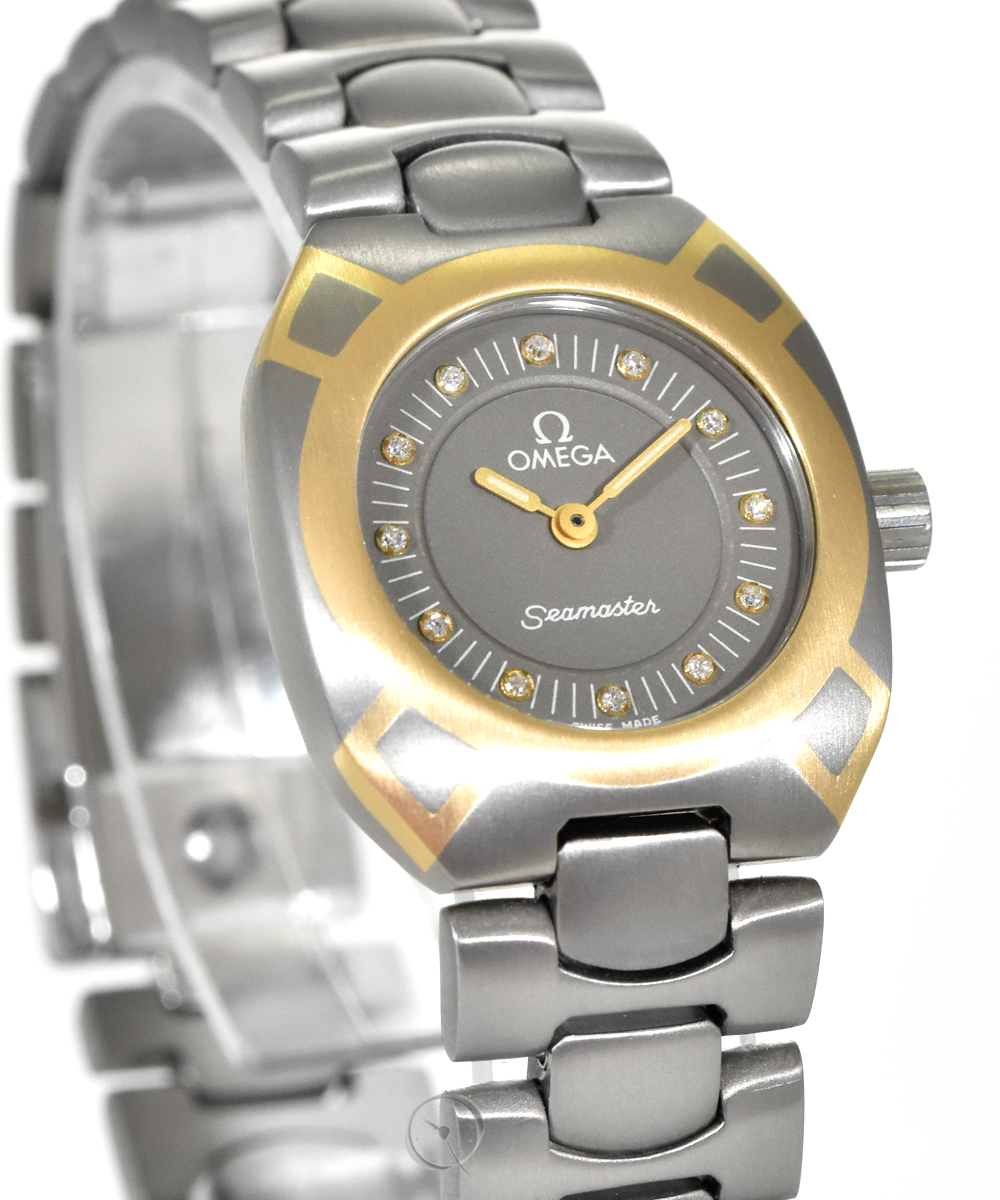 Omega Seamaster lady  titanium with gold marquetry