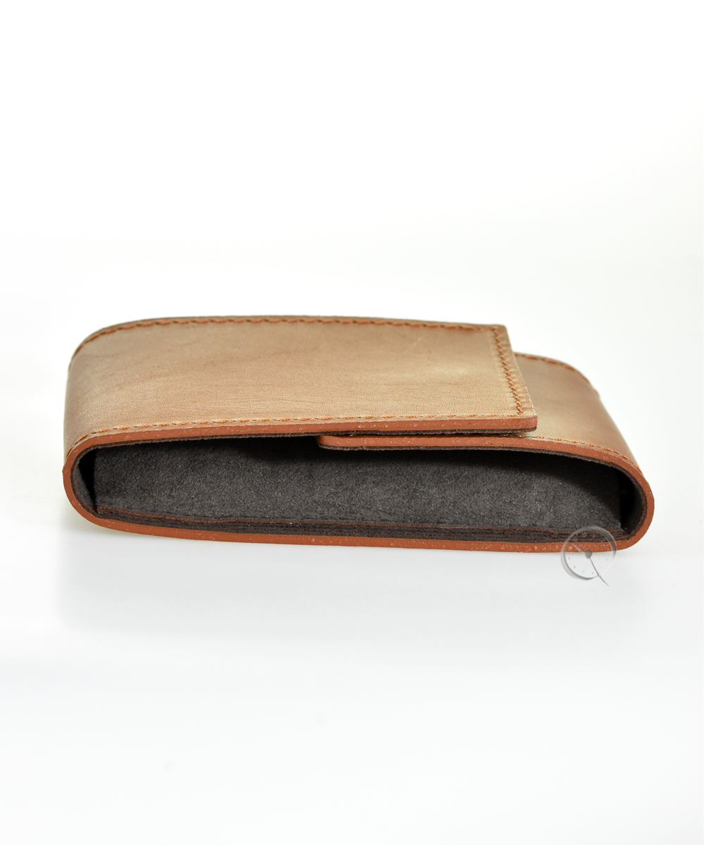 Travel leather watch case