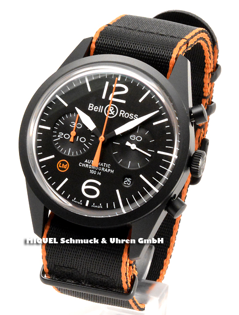 Bell and Ross Vintage Chronograph BR126 Carbon Orange - limited