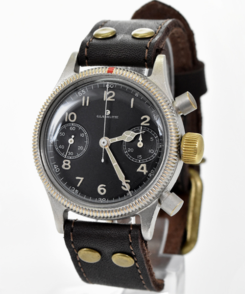   Tutima Glashütte pilot chronograph air force - very rare! 