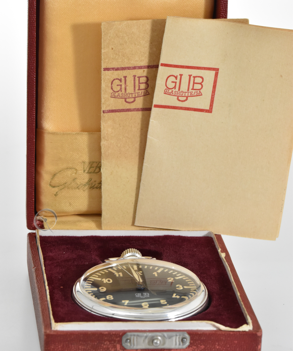 GUB Glashütte oberserverwatch Cal. 84.1 with box and papers