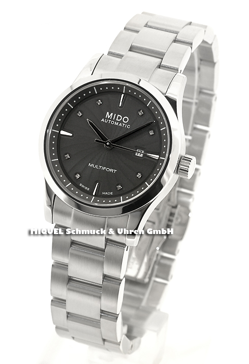 Mido Multifort Lady automatic with diamond dial