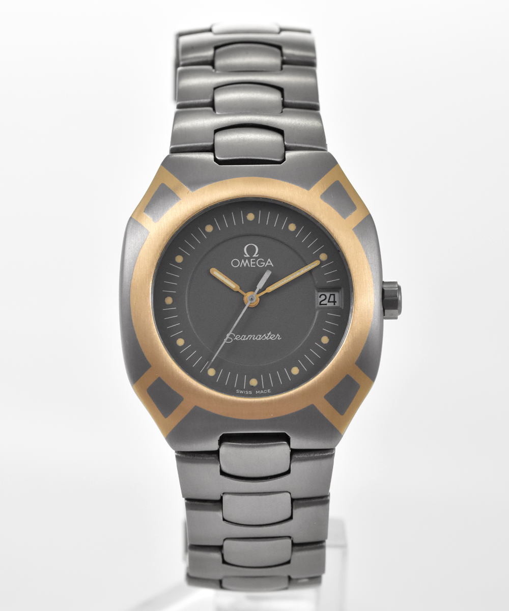 Omega Seamaster titanium with gold marquetry