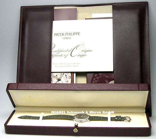 Patek Philippe Damenuhr Handaufzug aus Weißgold - Diamantbesetzt Ref.4861