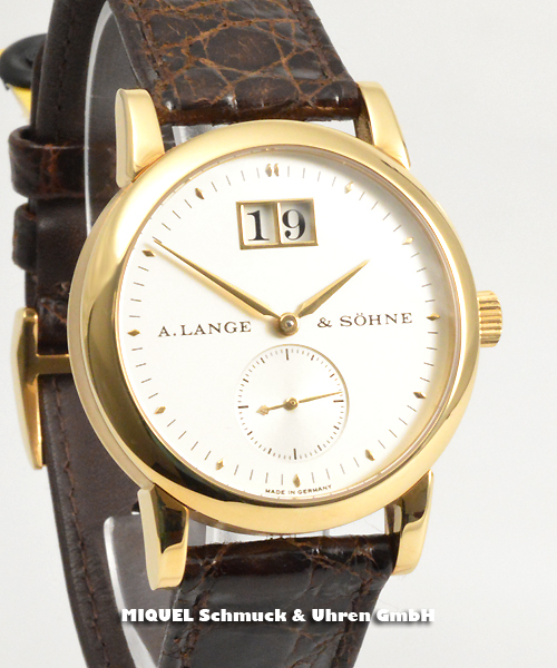 A. Lange and sons Saxonia Big Date  18ct yellowgold - unworn collector's watch