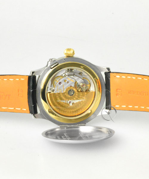 Longines Lindbergh automatic hoursanglewatch with goldbezel