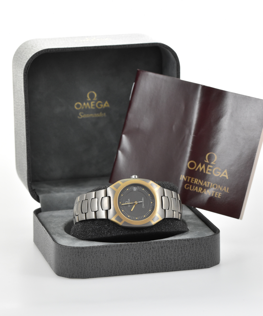 Omega Seamaster titanium with gold marquetry