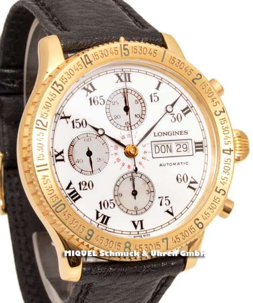 Longines Lindbergh automatic hour angle made of solid gold 750/000