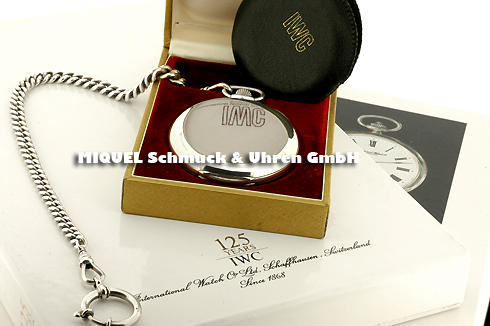 IWC Savonette-pocket watch in 925/000 silver with original IWC watch chain