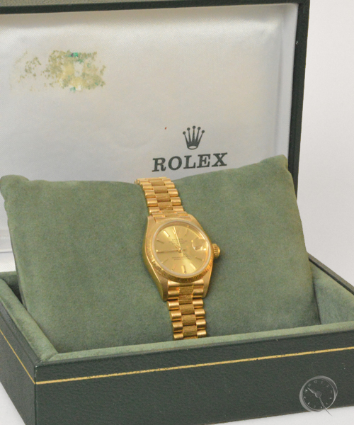 Rolex Datejust Lady - 750 massive yellow gold - Borke