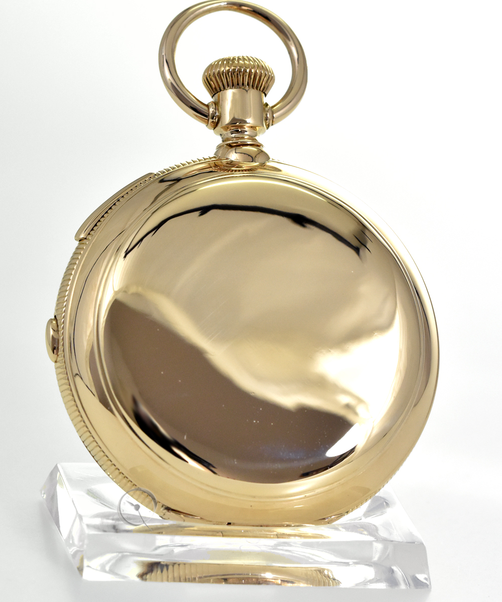 Pocket watch with quarter repeater and stop function rose gold