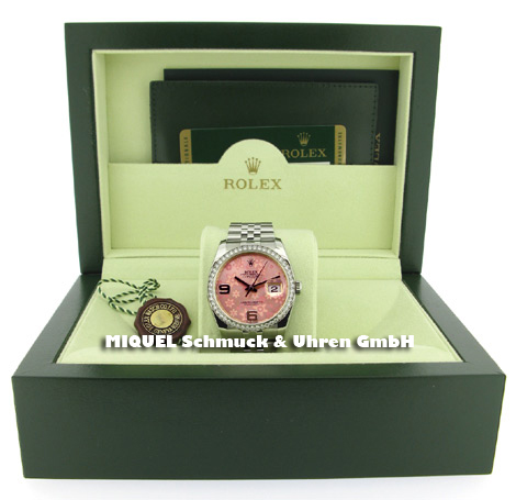 Rolex Datejust Rolesor automatic Chronometer with diamondluenette