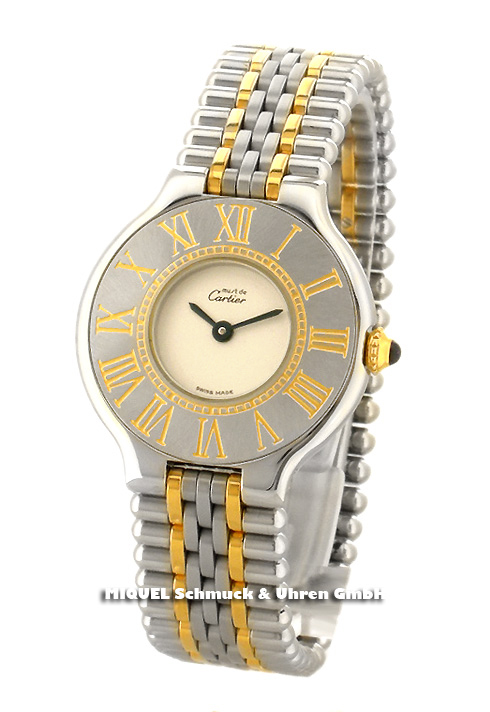 Cartier Must 21 in stainless steel and yellow gold