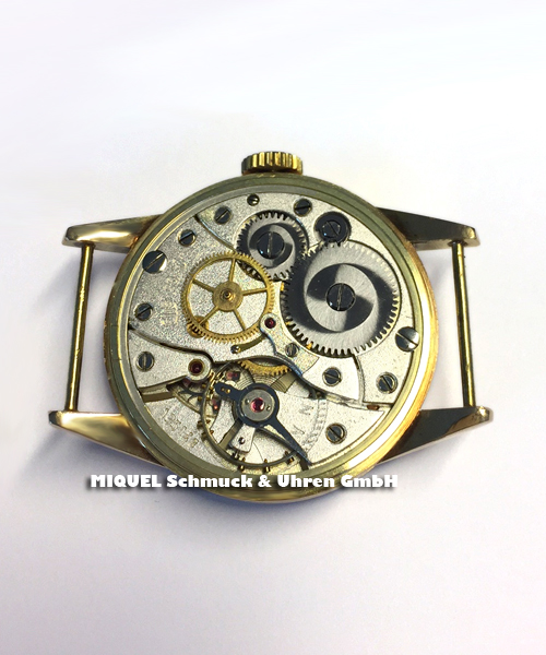 Lange VEB - GUB Güteuhr - Kal.28.1 in  golden watchcase- mega rare