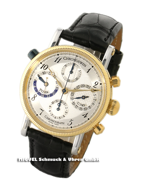 Chronoswiss Tora Chronograph in yellowgold and steel