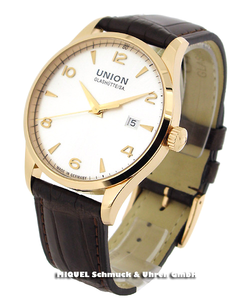 Union Glashuette Noramis automatic in 18 ct Rose gold