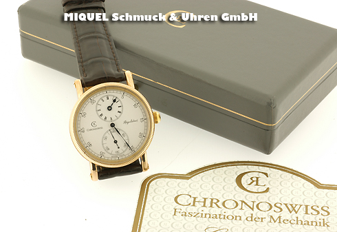 Chronoswiss Regulateur winding by hand in bronze