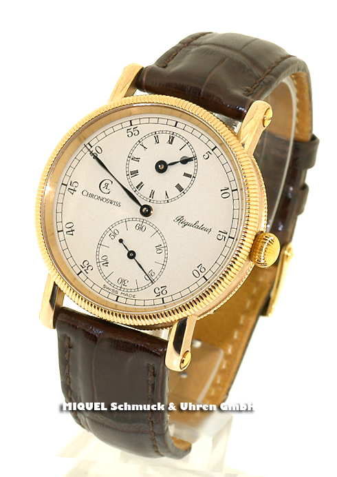 Chronoswiss Regulateur winding by hand in bronze