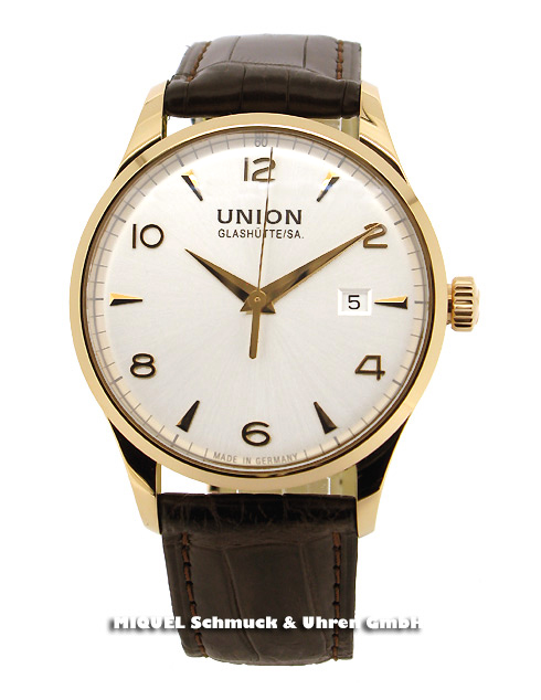 Union Glashuette Noramis automatic in 18 ct Rose gold