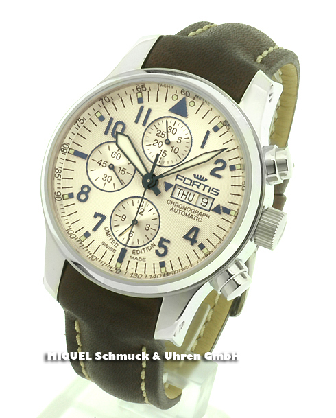 Fortis F-43 Silver Line pilot chronograph automatic - Limited edition