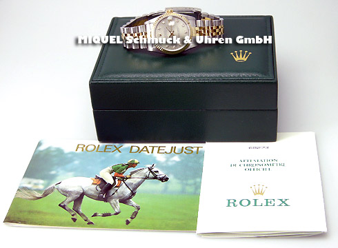 Rolex Datejust Medium in steel/gold with diamond dial