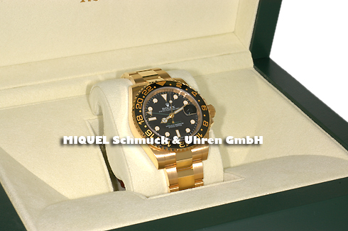 Rolex GMT Master II in 18 ct gold